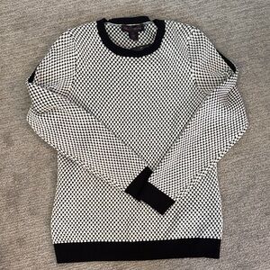 Elena wang  Black and White Women's Crewneck Sweater